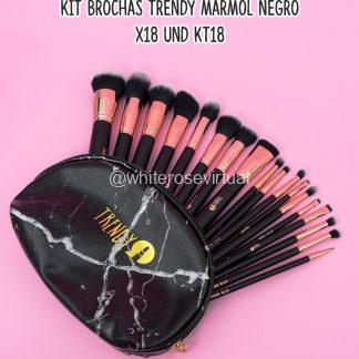 Kit Brochas Mármol Negro X18 Trendy