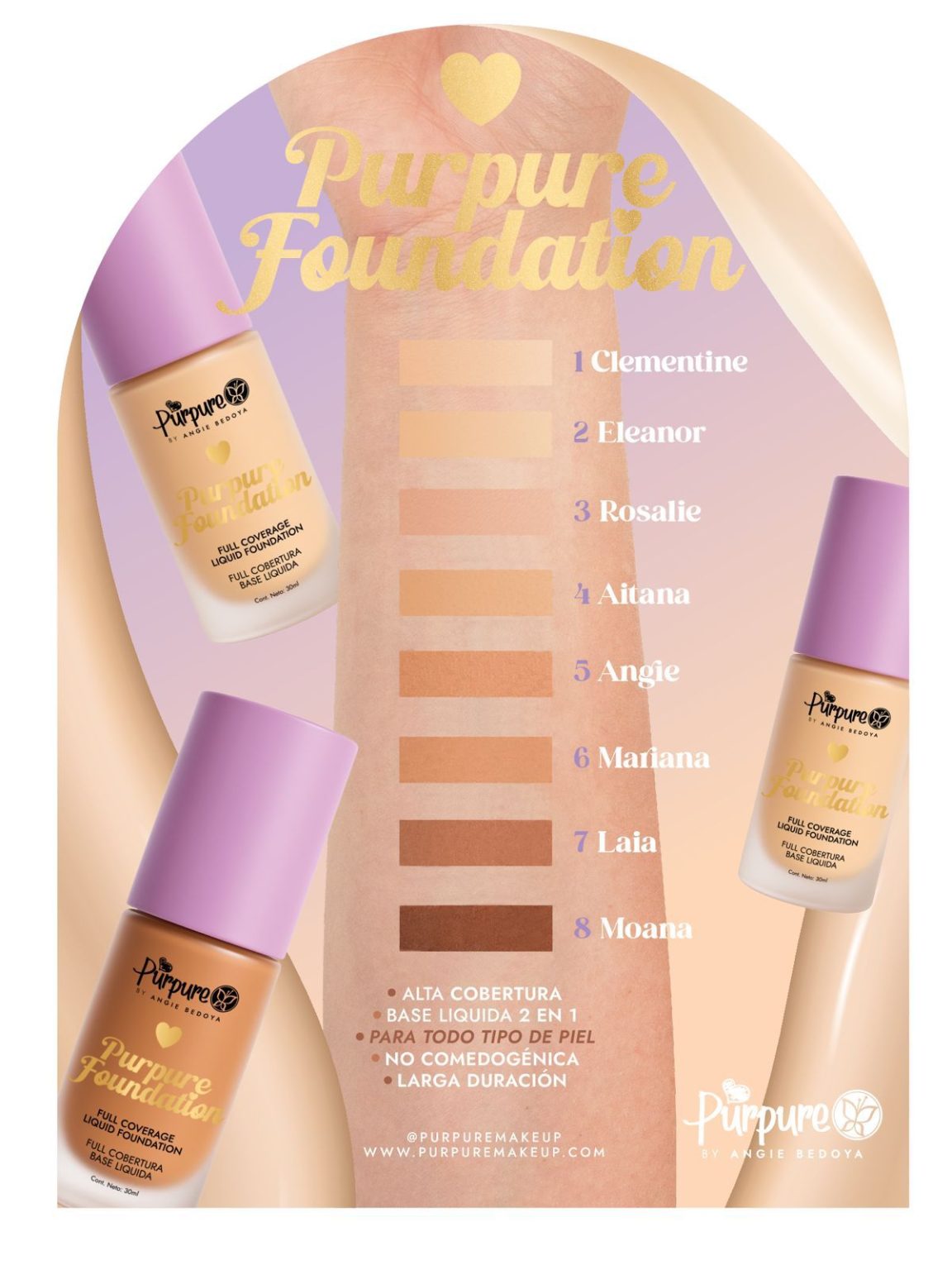 Base Purpure | Tienda de Maquillaje | White Rose | Cali
