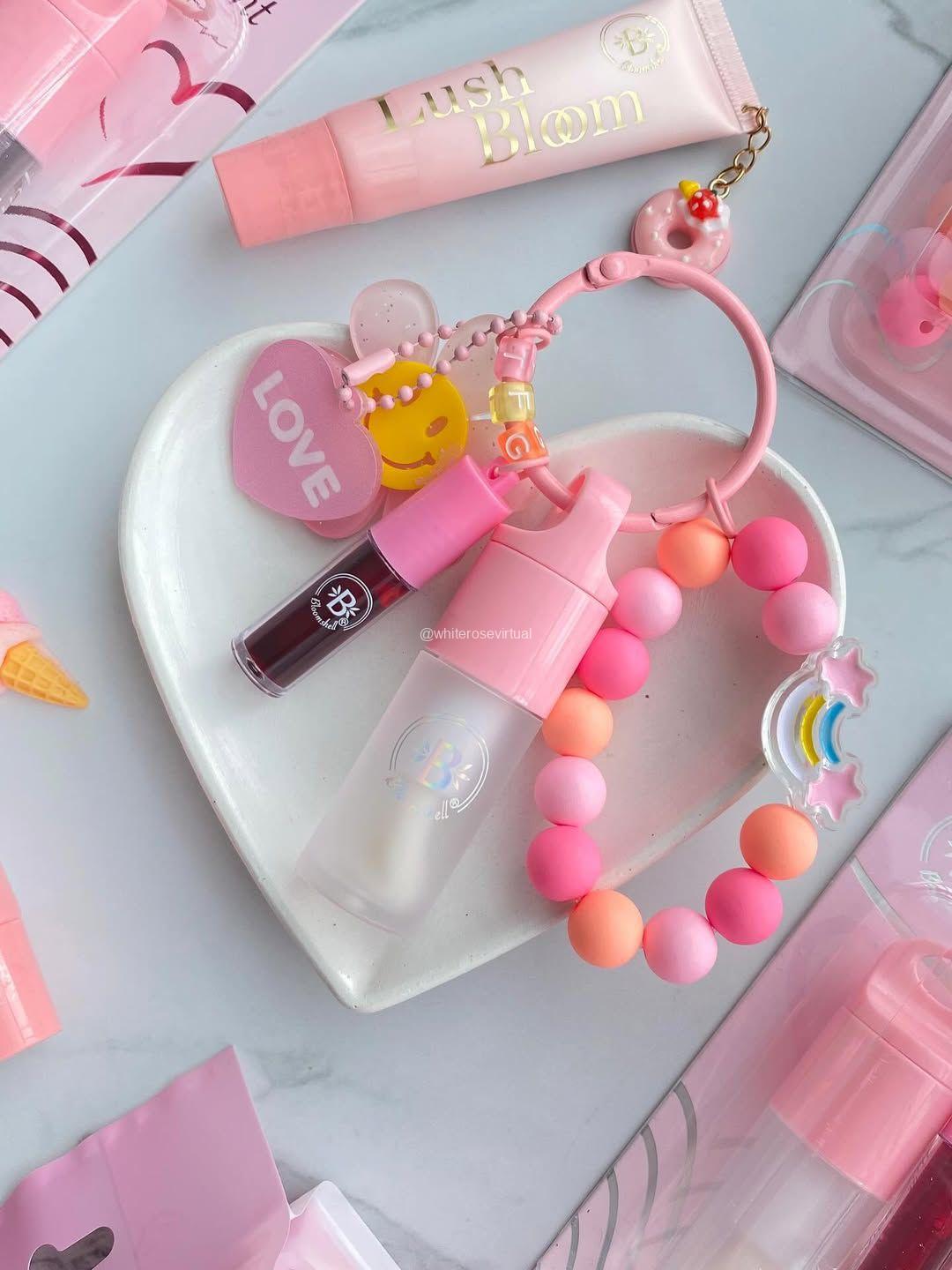 Llavero Flor Mimosa Grande + Tinta Mini Bloomshell